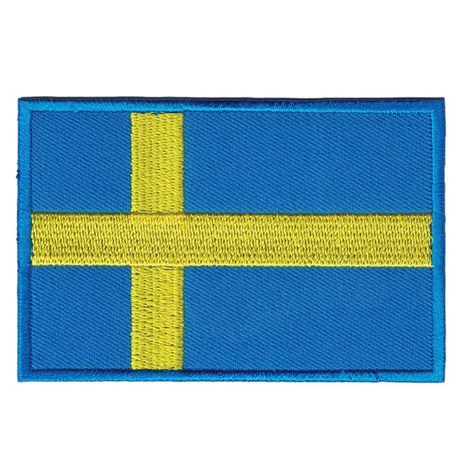 Big Sweden flag embroidered/badge patches L 9 cm H 5,5 cm