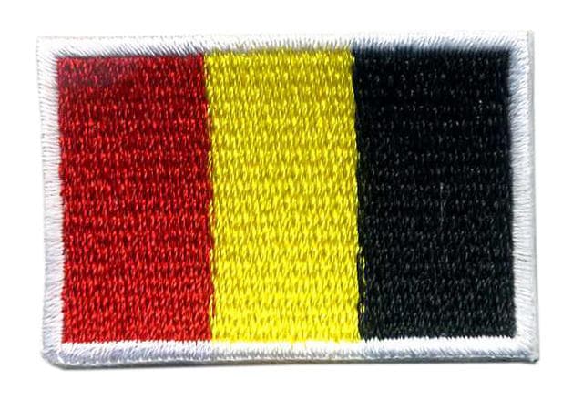 BELGIUM flag embroidered/badge patches L 4,5 cm H 3 cm 4 pcs
