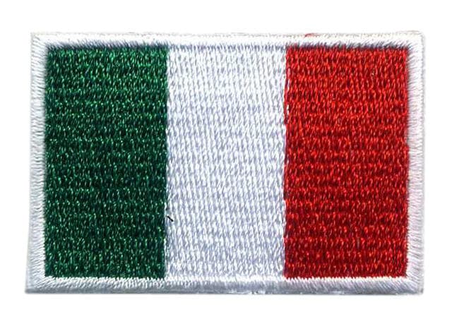 ITALY flag embroidered/badge patches L 4,5 cm H 3 cm 4 pcs