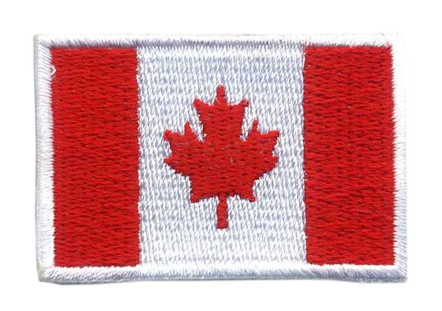 CANADA flag embroidered/badge patches L 4,5 cm H 3 cm 4 pcs