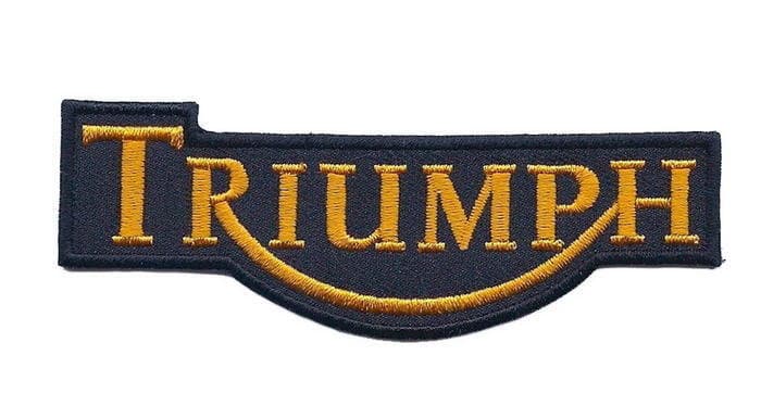 TRIUMPH 2 pcs embroidered/badge patches L 10cm H 3 cm