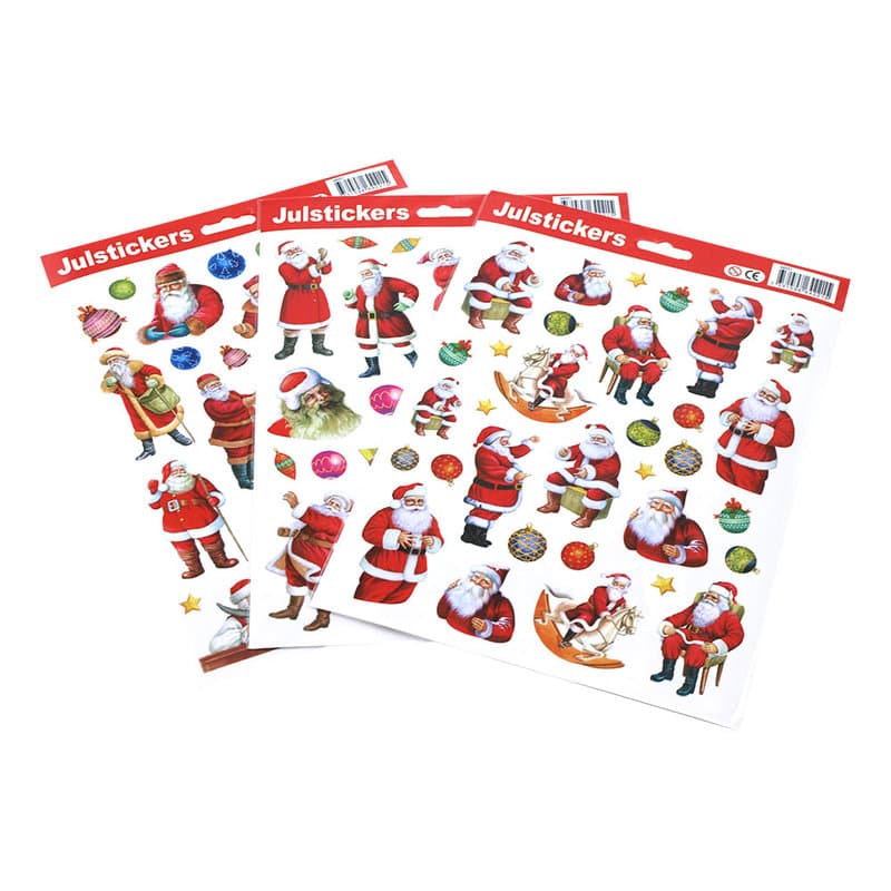 Julstickers / Klistermärken - Jul Motiv Etiketter Tomte