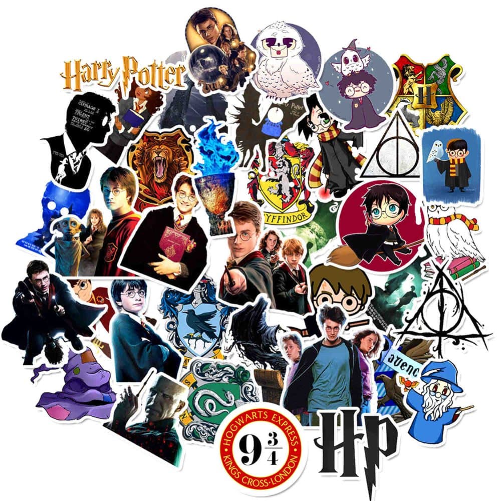 50pcs Harry Potter Gadget Stickers Set Tarroja Vinyl Uudelleen Käytettävä