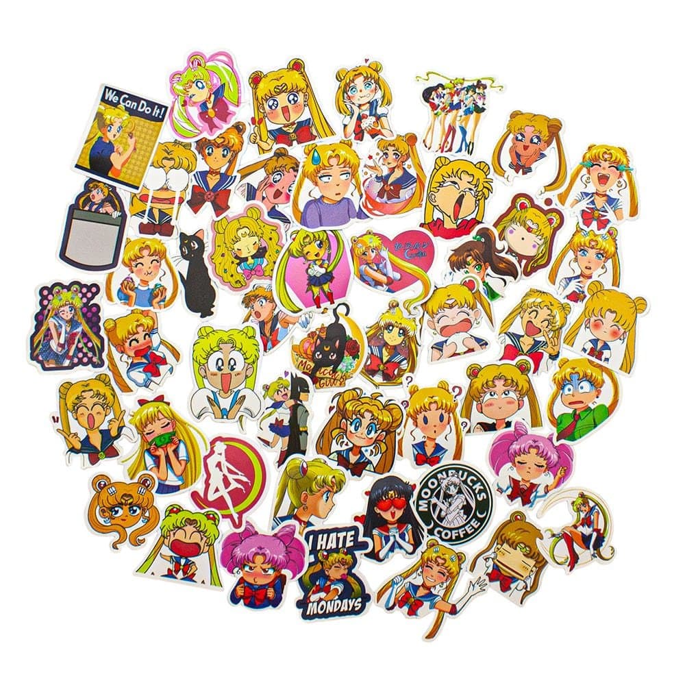 50x Klistermærker - Sailor Moon