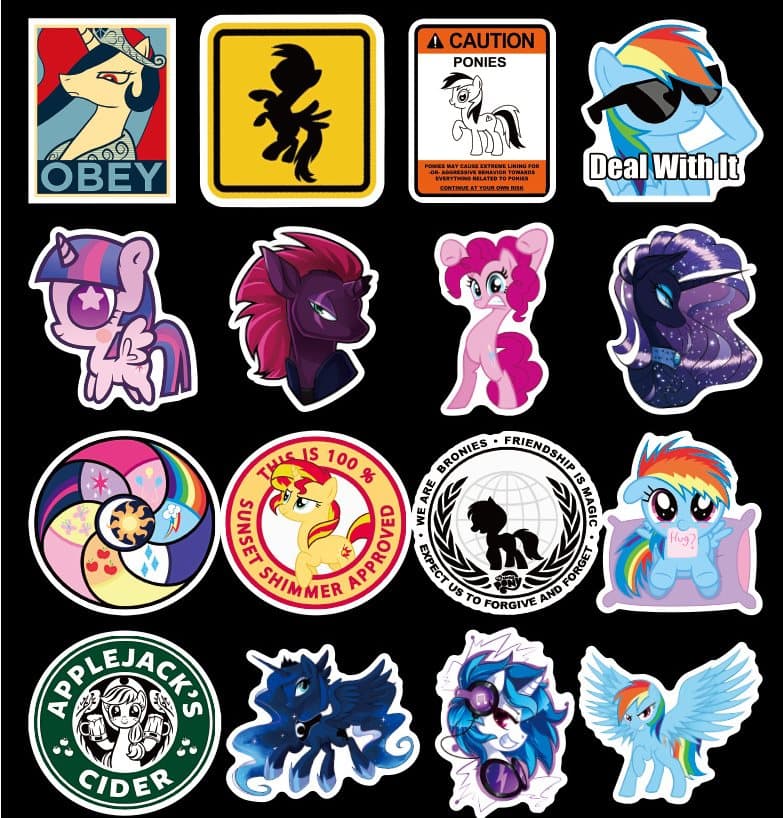 50 Pack My Little Pony Klistermärken Stickers