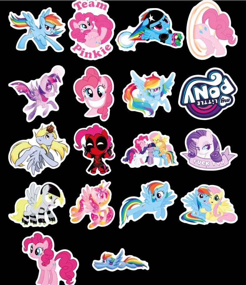 50 Pack My Little Pony Klistermärken Stickers