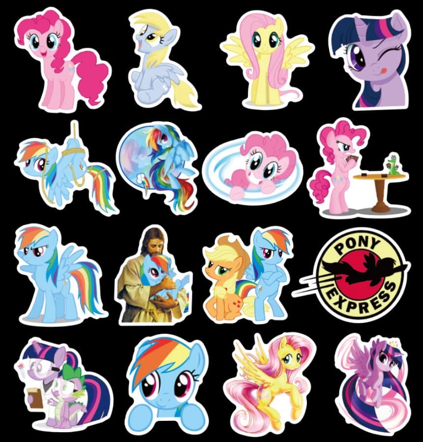 50 Pack My Little Pony Klistermärken Stickers