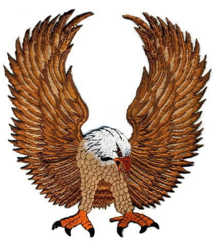 BIG GOLD WING EAGLE BRODYR TYG GRADE A L 28 cm B 26 cm
