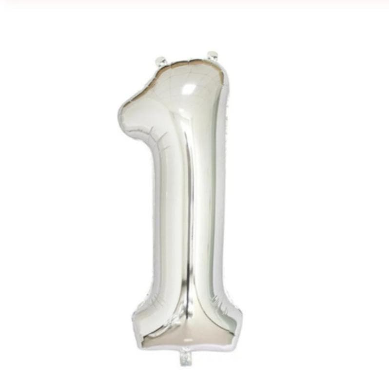 Antallballong 53 cm, nummer 1 - sølv