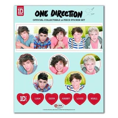 One Direction Sticker Set: 5 Head Shots