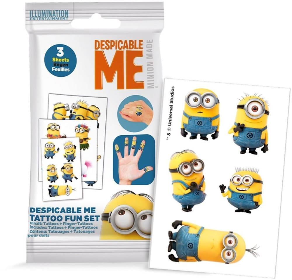 Minions Despicable Me Fun-Set TattooTatueringar Dekoration