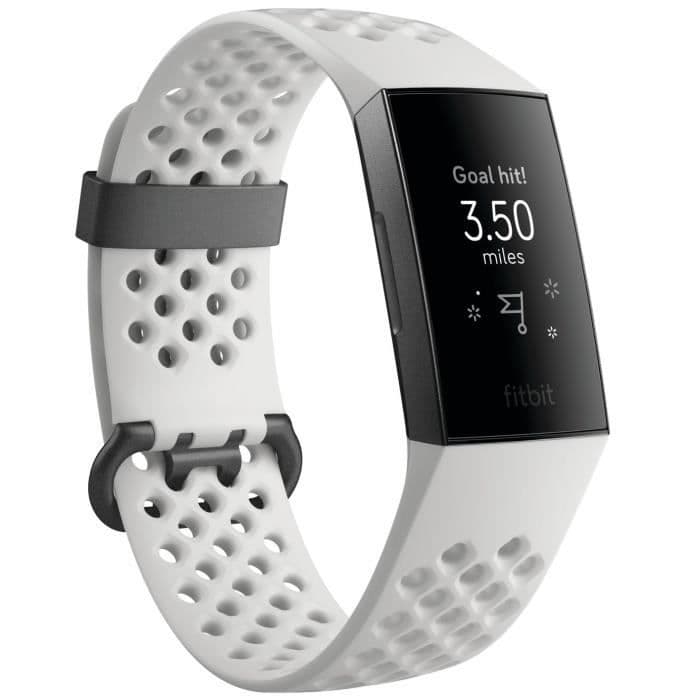 FITBIT Sport Charge 3 anslutet armband - Specialutgåva - Frostad vit och grafit