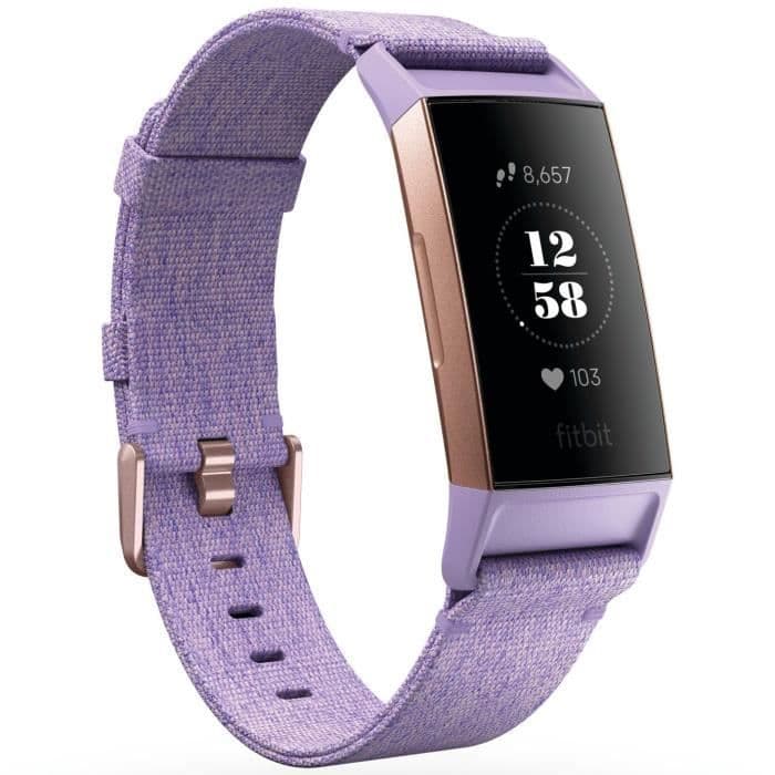 FITBIT- Sport Charge 3 anslutet armband - Specialutgåva - Lavendel och rosa guld