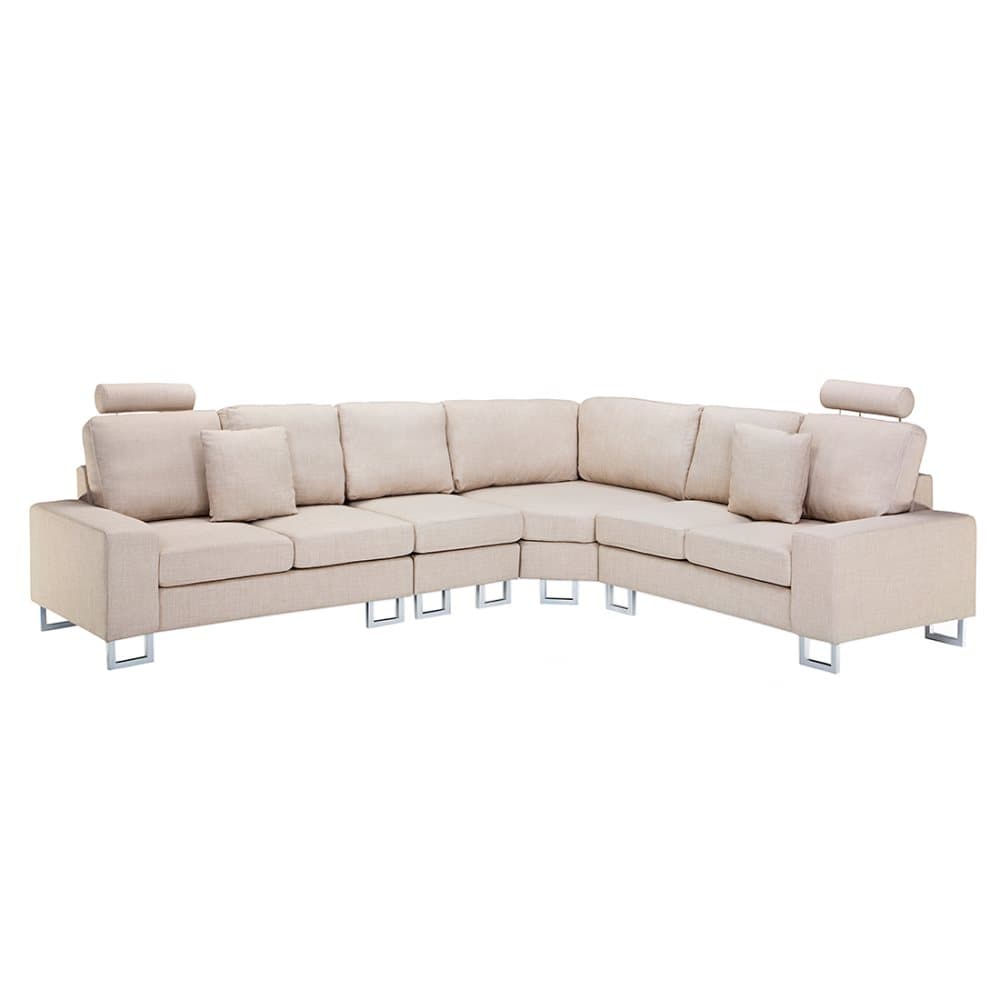 Sofa Venstrevendt Beige Stof STOCKHOLM