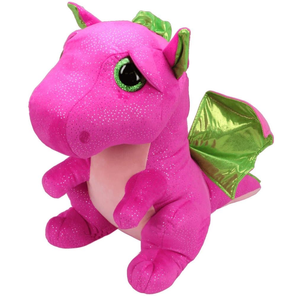 TY Beany Boos Darla Pink Dragon Stort legetøj Plys Blød plys 42cm