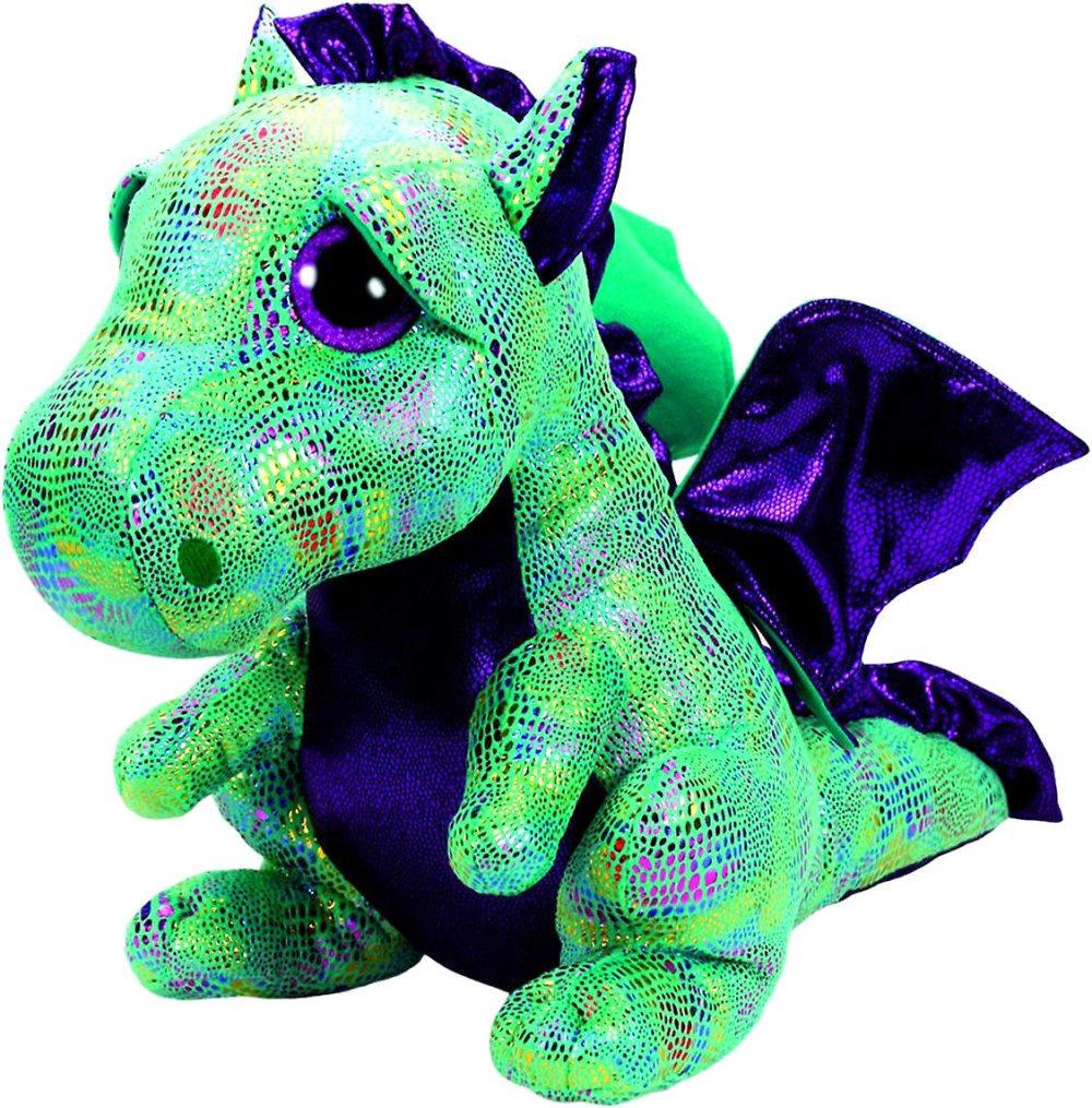 TY Beany Boos Cinder Green Dragon Stort legetøj Plys Blød Plys 42cm