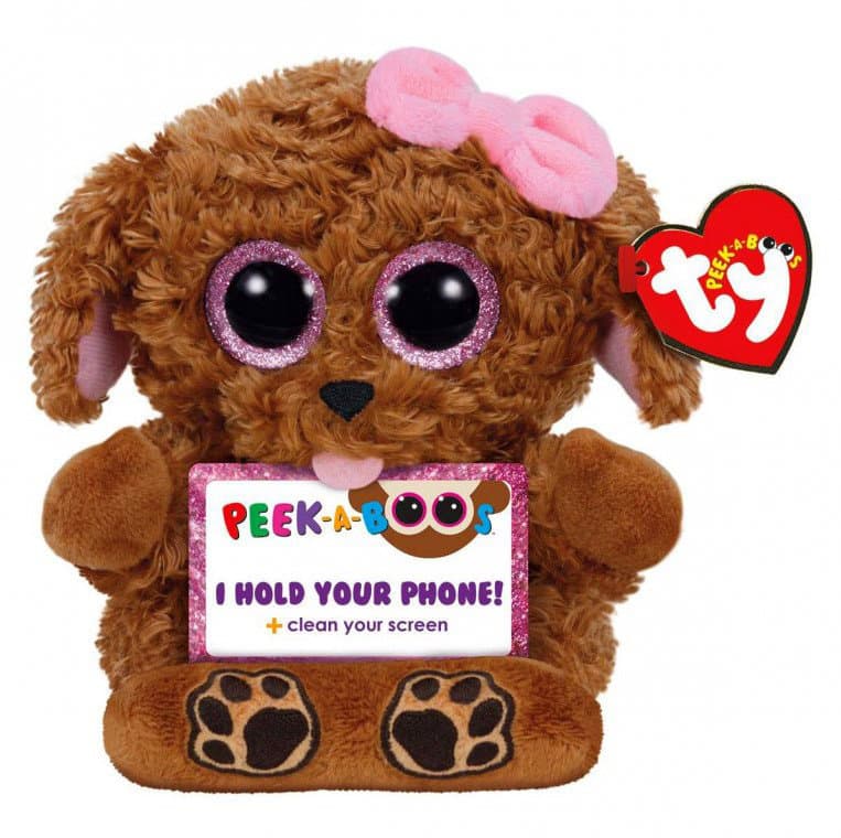 TY Peek-A-Boos Zelda hunde telefonholder Legetøjsdyr Mobil stativ