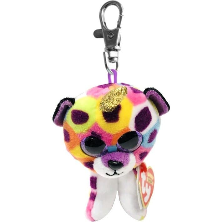 TY Beanie Boos GISELLE Regnbueleopard med horn Clip