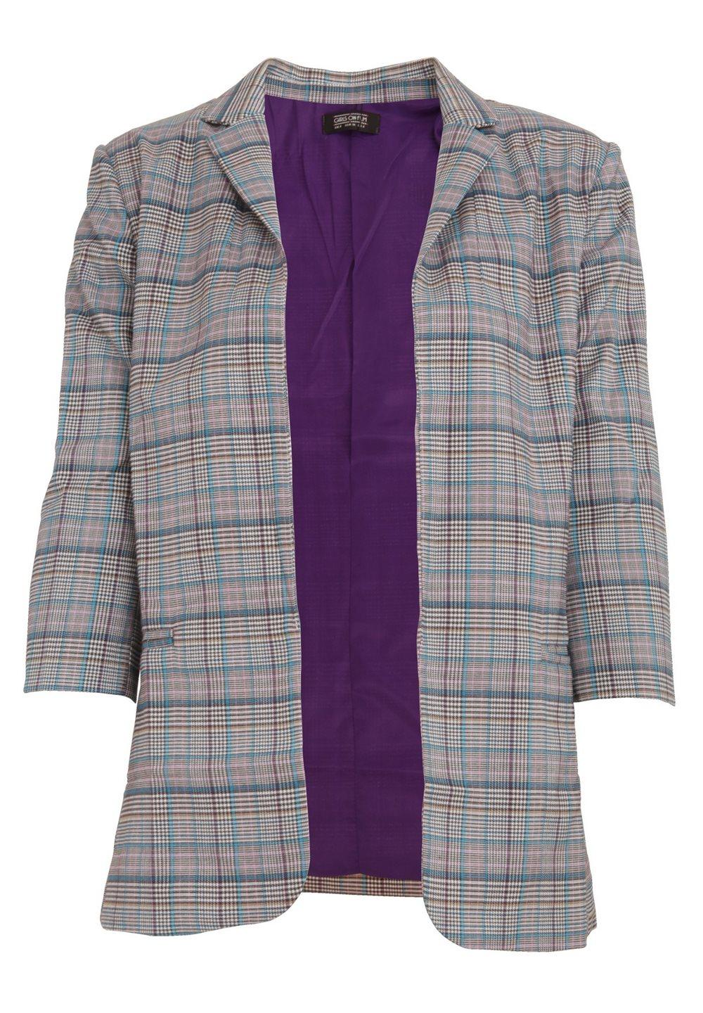Girls On Film Womens/Ladies Avenue Check Blazer