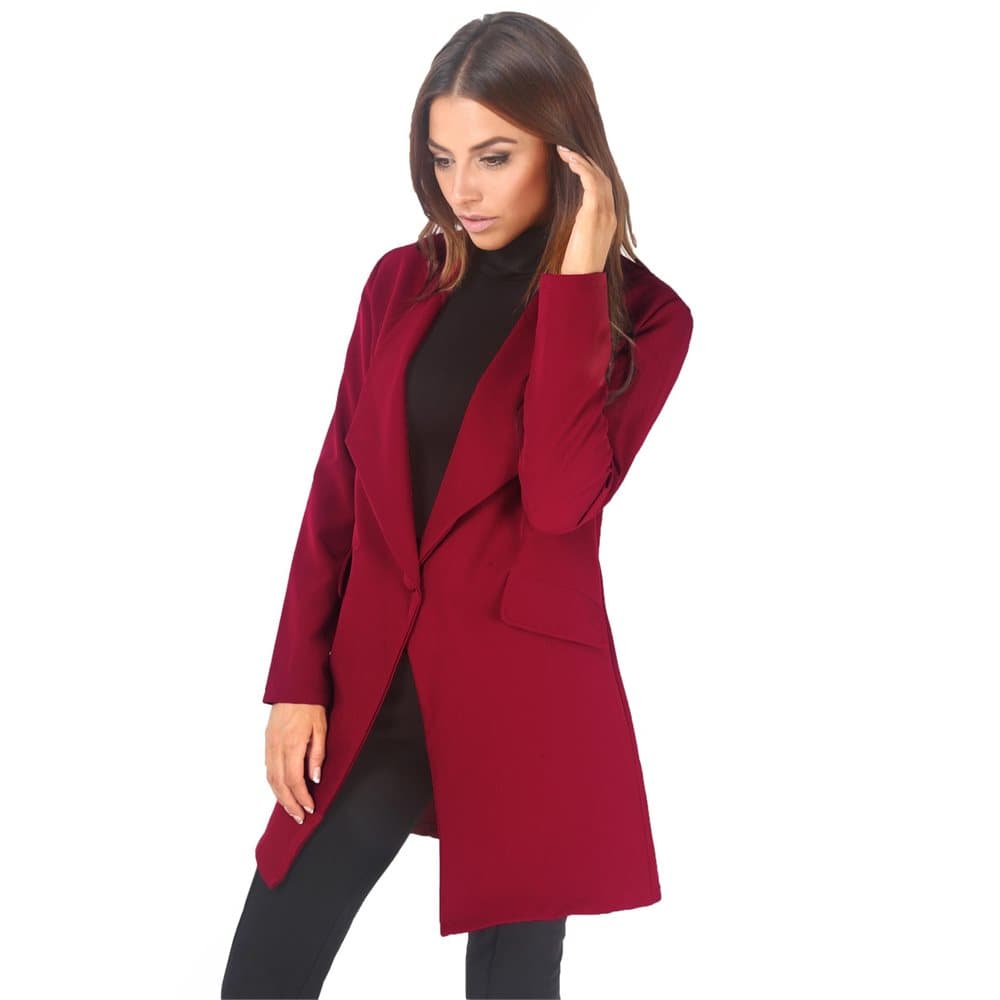 Krisp Womens/Ladies Oversized One Button Longline Blazer