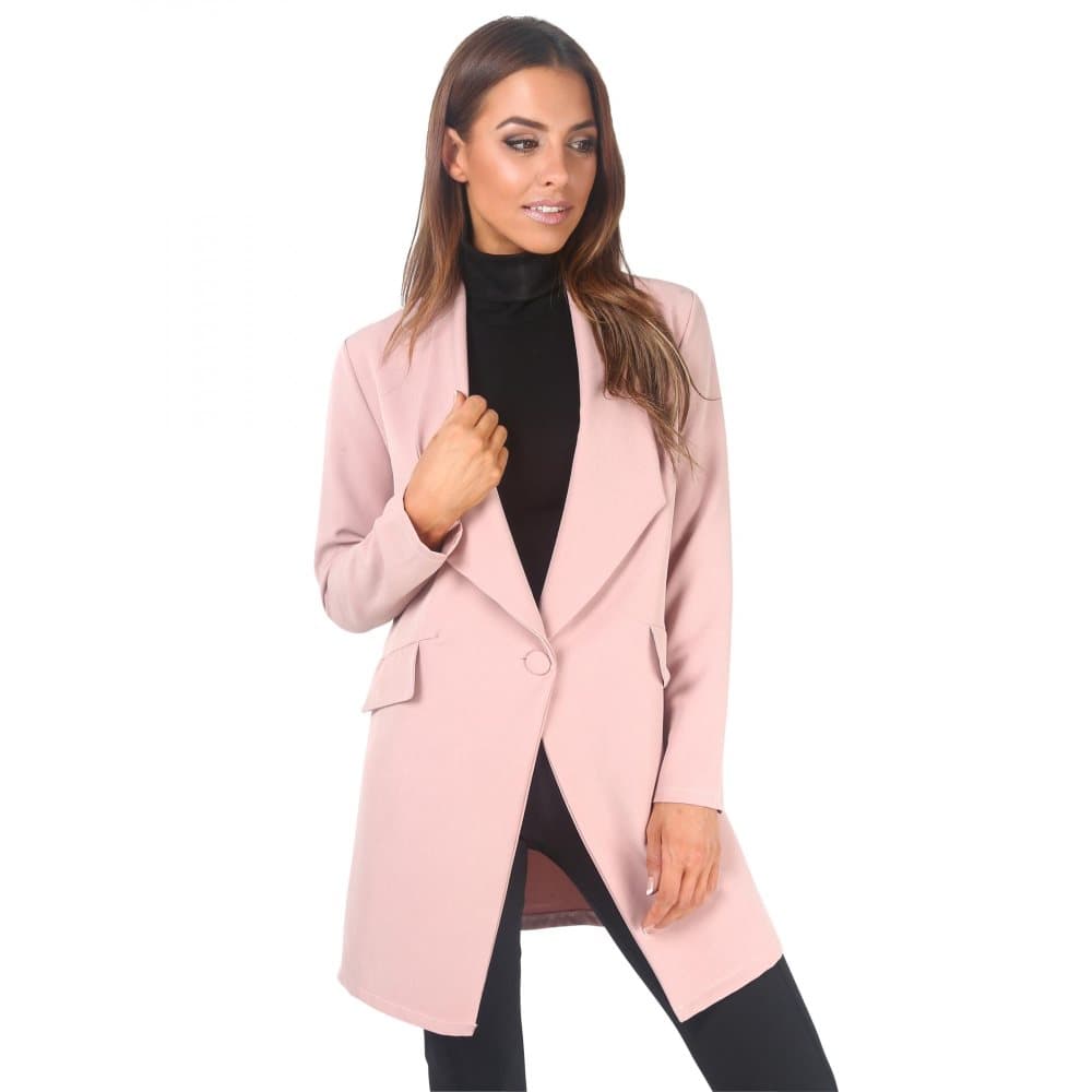 Krisp Womens/Ladies Oversized One Button Longline Blazer