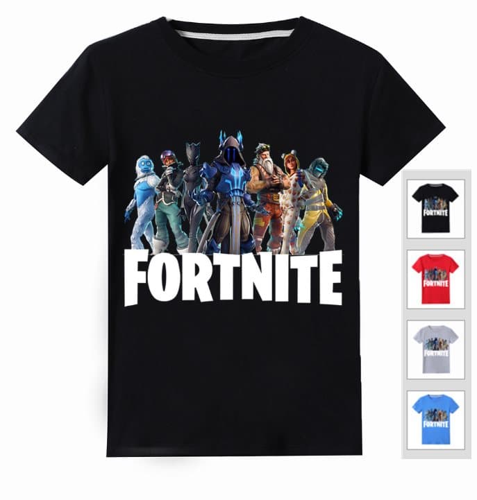 T-shirt med Fortnite Print 4st Finger Størrelser 130-150 til børn