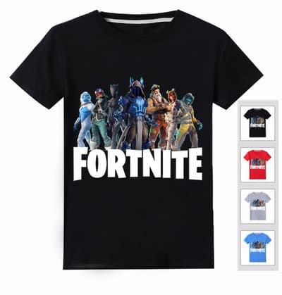 T-shirt med Fortnite Print 4st Finger Størrelser 130-150 til børn