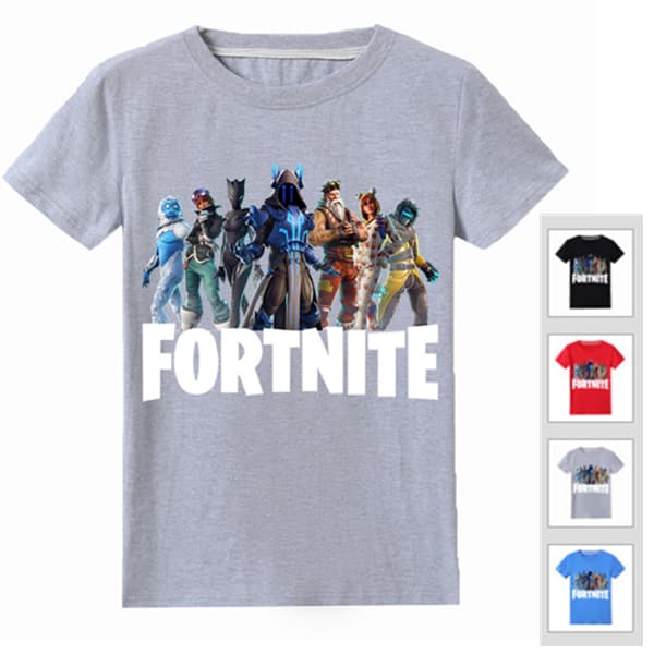T-shirt med Fortnite Print 4st Finger Størrelser 130-150 til børn