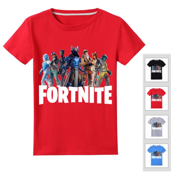 T-shirt med Fortnite Print 4st Finger Størrelser 130-150 til børn