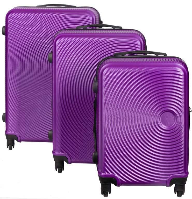 Kuffert sæt - Rejsekufferter - 3 stk Lilla hardcase kufferter - I et smart design
