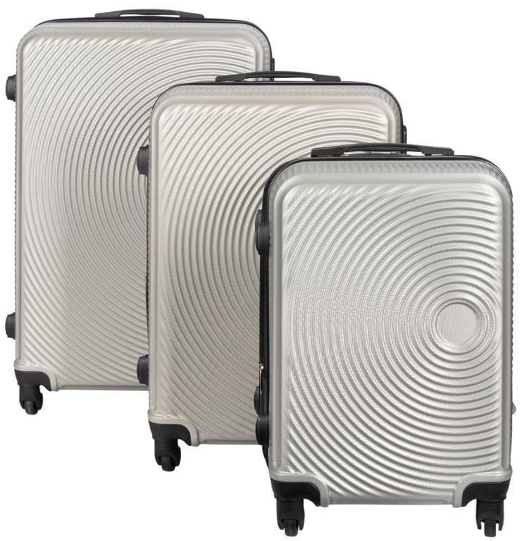 Kuffert sæt - Rejsekufferter - 3 stk grå hardcase kufferter - I et smart design