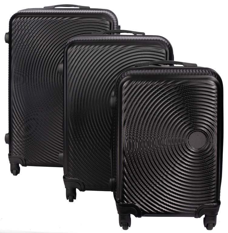 Kuffert sæt - Rejsekufferter - 3 stk sorte hardcase kufferter - I et smart design