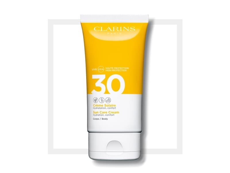 Clarins Sun Care Body Cream UVA/UVB 30, Solkrem, Kropp, Rør, Fuktighets krem, Alle hudtyper, 150 ml