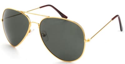 Solbriller Pilot Polariseret Gold-Green
