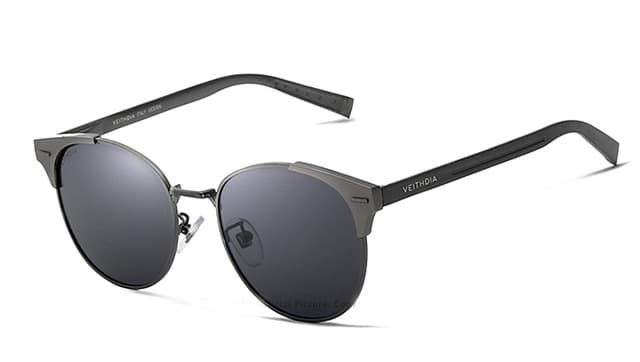 Veithdia Unisex Solglasögon, Aluminium båge, Polariserande, 6109