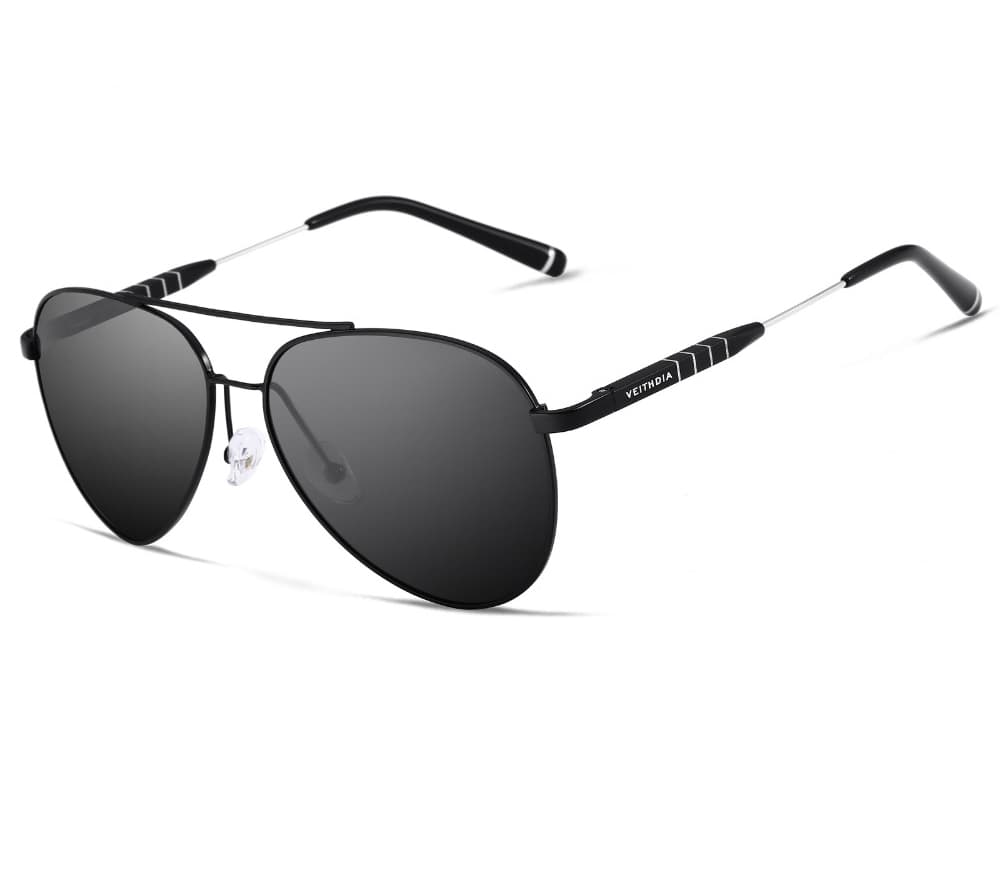 Veithdia Unisex Solglasögon, Aluminium båge, Polariserande, 6698