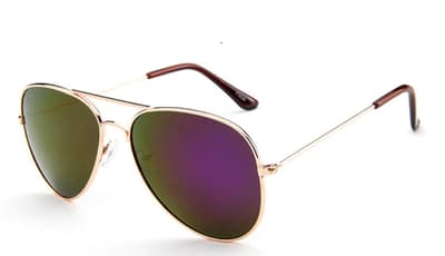 Solglasögon Barn Pilot | Guld Purple Spegel