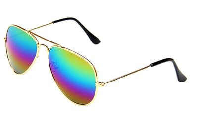 Solglasögon Barn Pilot | Guld Rainbow Spegel