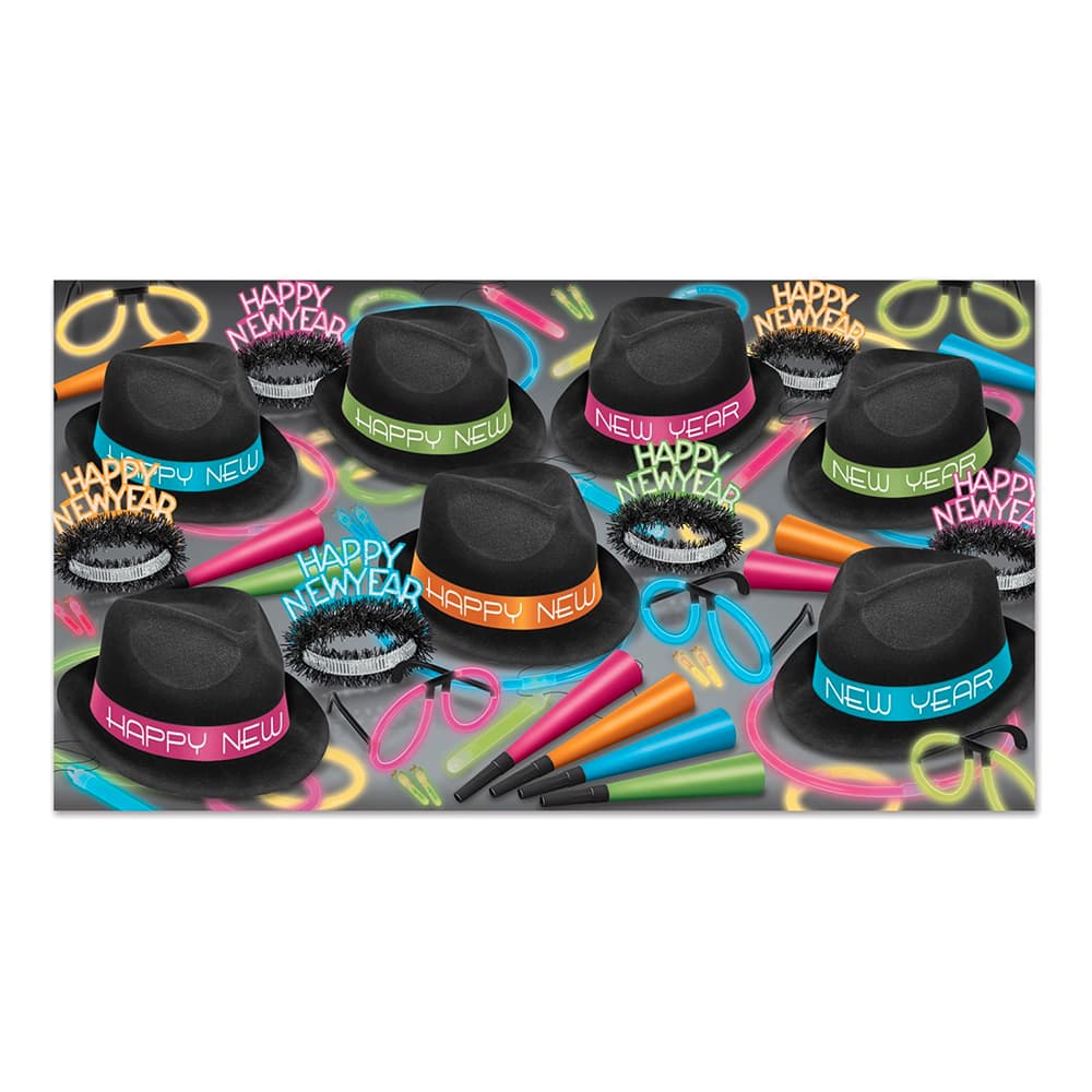 Uudenvuoden setti Happy New Year Glowsticks Neon