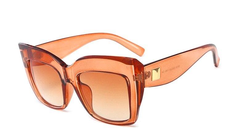 Oversized cateye solbriller UV400 Kylie i oransje