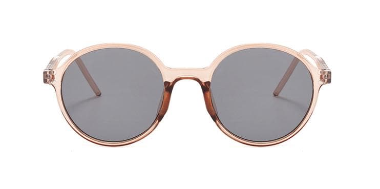Beige Hipster runda solglasögon sommar Nicki