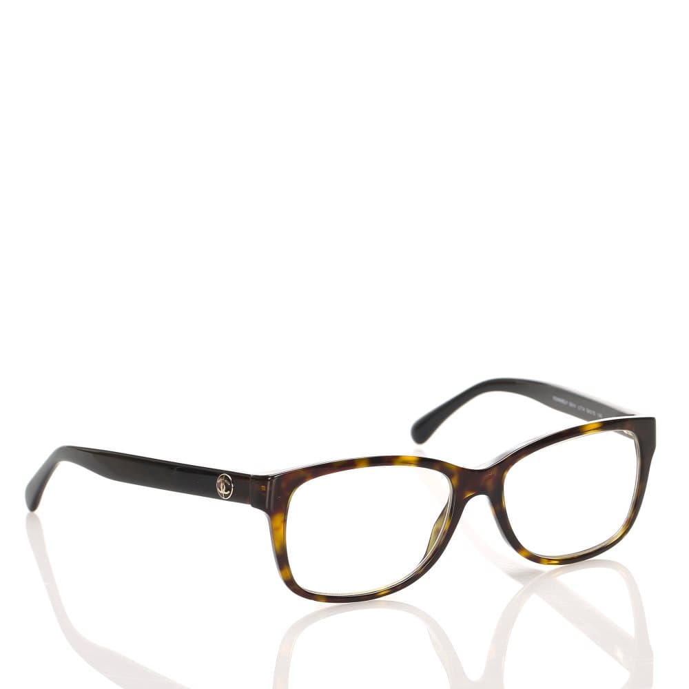Pre-owned Chanel Tortoiseshell Square Optical Frame Brown