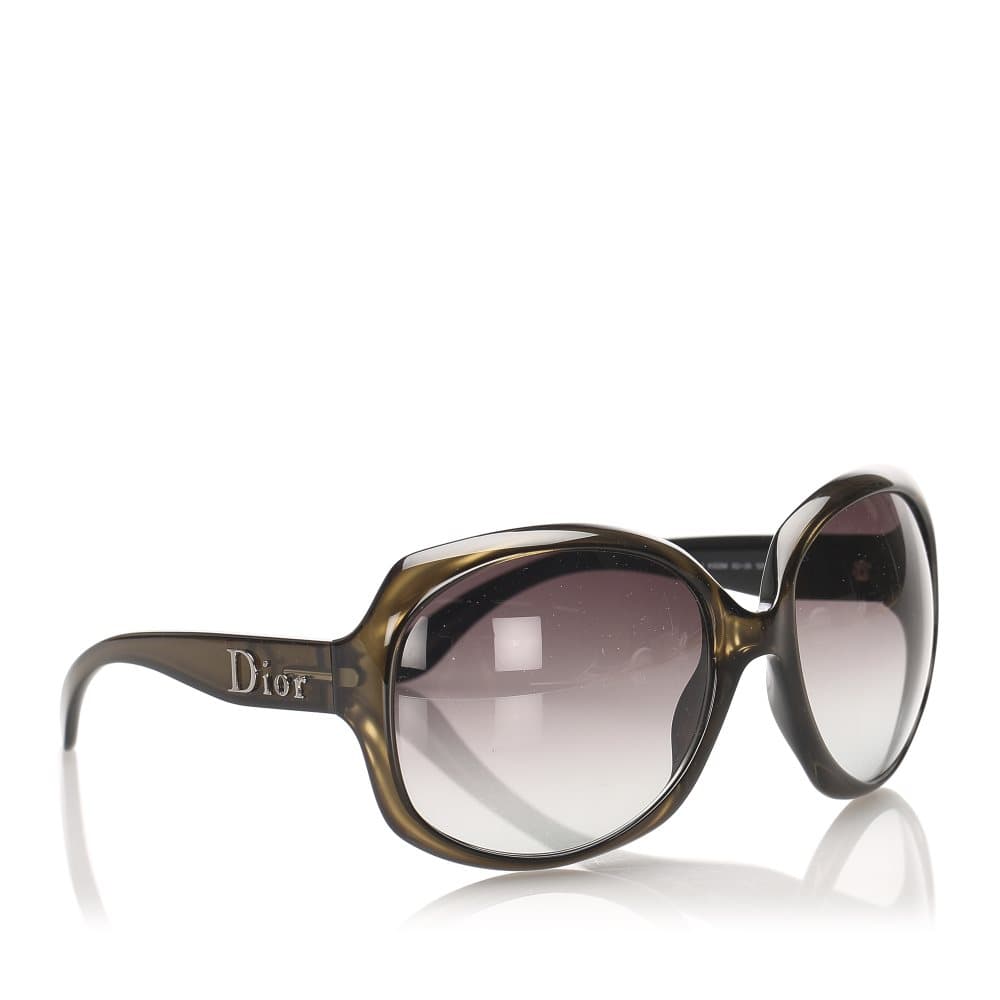Pre-owned Dior Round Tinted Sunglasses Blue
