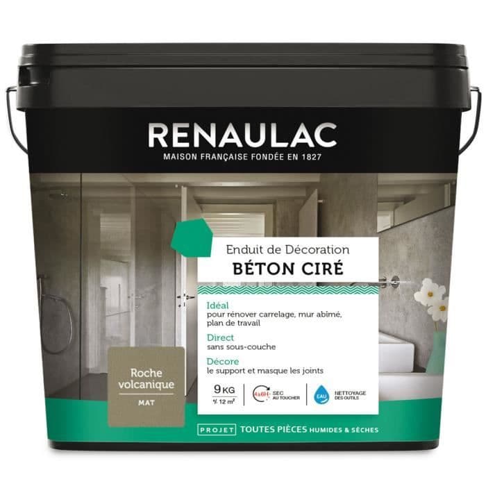 Renaulac Rock vulkansk voksbelagt betonmaling - 9 kg - 6 m² / pot