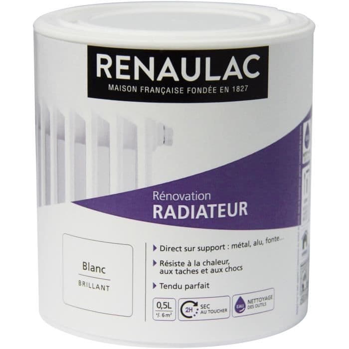 RENAULAC White Radiator Renovation Paint - Glans - 0,5L - 6m² / pot