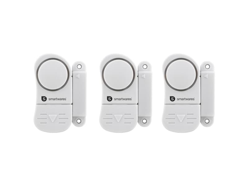 Smartwares SC07/3, Koblet med ledninger (ikke trådløs), Hvit, 85 dB, Plastikk, Magnetisk, LR44