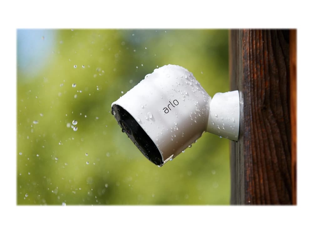 Arlo Pro 3 Wire-Free Security Camera System - Portinngang + kamera(er) - trådløs - 802.11b, 802.11g, 802.11n - 4 kamera(er) - hvit
