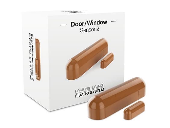 Fibaro Door/Window Sensor 2 - Dør- og vindusensor - trådløs - Z-Wave Plus - lys brun