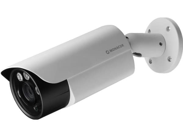 Monacor ELIP-2550BVM, IP-sikkerhetskamera, Inne & Ute, Koblet med ledninger (ikke trådløs), Kule, Tak/Vegg, Hvit