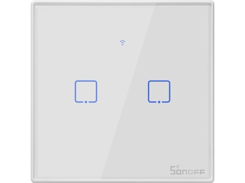 Sonoff Wi-Fi Vægkontakt T2EU2C-TX